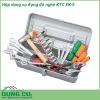 Hộp dụng cụ đựng đồ nghề KTC EK-5 được làm từ chất liệu bằng sắt dày và cứng cáp Bề ngoài được sơn tĩnh điện không sợ bị vỡ chống gỉ Tay xách và khóa bằng sắt chắc chắn bền đẹp  Có thể mang đi lại dễ dàng lỡ có đánh rơi cũng không sợ bị vỡ