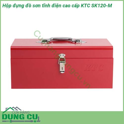 Hộp đựng đồ sơn tĩnh điện cao cấp KTC SK120-M được làm từ hợp kim thép cứng chắc với độ bền cao chống gỉ sét tốt Chất liệu bền bỉ không bị biến dạng khi chịu lực tác động mạnh cho thời gian sử dụng lâu dài Tay cầm và chốt khóa chắc chắn