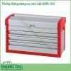 Thùng đựng dụng cụ cao cấp EKR-103 được làm bằng sắt phun tĩnh điện chống trầy xước và chống hóa chất ăn mòn  Thùng đựng đồ nghề gồm 3 ngăn kéo và 1 ngăn trên cùng giúp bạn có thể phân chia dễ dàng các loại dụng cụ riêng biệt