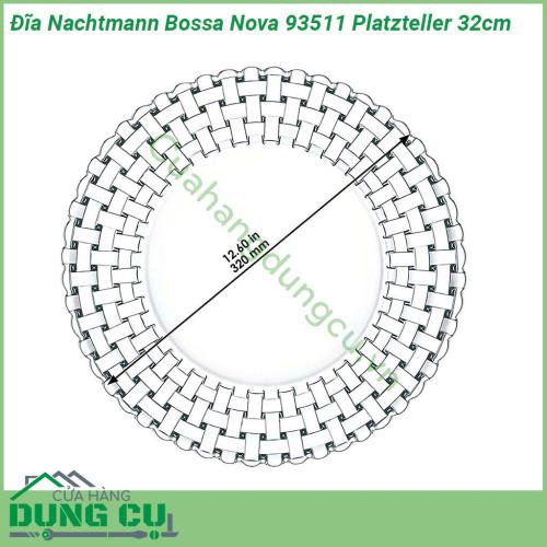 Set 2 đĩa Nachtmann Bossa Nova 93511 Platzteller 32cm thiết kế dạng rổ có họa tiết hoa văn quyến rũ  độ bền cao chịu được nhiệt độ cao cũng như thấp không dễ nứt vỡ bề mặt pha lê có độ chịu lực tốt không dễ bị lực làm cho vỡ hoặc sứt mẻ