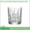 Bộ 6 cốc pha lê Whisky Bohemia Crystal Dover 320ml đơn giản mà nổi bật bởi độ tinh khiết và tươi sáng của thủy tinh pha lê kết hợp với thiết kế hoạ tiết sang trọng lấp lánh tạo độ phản quang và thu hút ánh nhìn