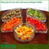 Khay pha lê tròn chia ô đế xoay Godinger Dublin được làm từ pha lê trong suốt thuần khiết không bọt bong bóng độ chiết quang cao các họa tiết trang trí mài tỉ mỉ bền và đẹp có độ bền cao và sử dụng công nghệ chống vỡ xước và rạn nứt hiệu quả  