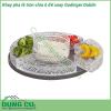 Khay pha lê tròn chia ô đế xoay Godinger Dublin được làm từ pha lê trong suốt thuần khiết không bọt bong bóng độ chiết quang cao các họa tiết trang trí mài tỉ mỉ bền và đẹp có độ bền cao và sử dụng công nghệ chống vỡ xước và rạn nứt hiệu quả  
