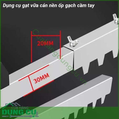 Dụng cụ gạt vữa cán nền ốp gạch cầm tay được thiết kế thông minh sáng tạo dễ dàng mang theo Dụng cụ giúp lát gạch nền dễ dàng với gạch lát tối đa 80cm Sản phẩm có Nivo lấy thăng bằng giúp lát gạch phẳng hoặc tạo dốc dễ dàng