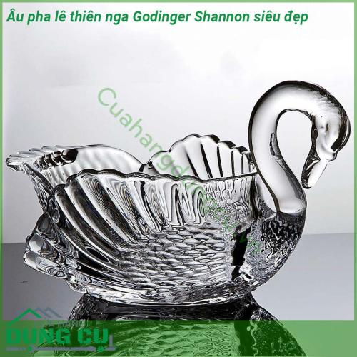 Âu pha lê thiên nga Godinger Shannon siêu đẹp được thiết kế đặc biệt với hình một con thiên nga tuyệt đẹp  thuần khiết với chất liệu pha lê không chì có độ bền cao sử dụng công nghệ chống vỡ xước và rạn nứt hiệu quả  