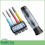 Bộ tuốc nơ vít và 4 mũi vít đa năng kèm tay cầm No.3614 Anex