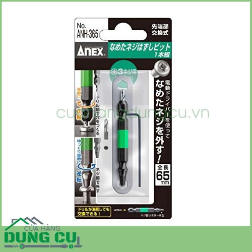 Bộ mũi tháo vít gãy toét đầu anex nhật bản anh-365