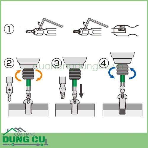 Bộ mũi tháo vít gãy toét đầu anex nhật bản anh-365