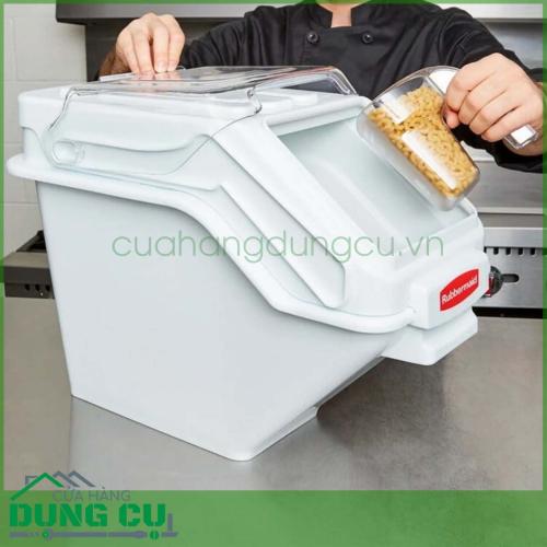 Thùng đựng gạo ngũ cốc thực phẩm khô cỡ lớn cao cấp rubbermaid với 100 cốc