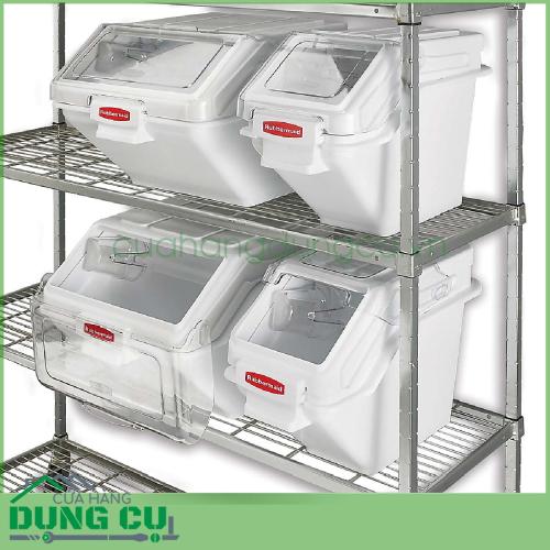 Thùng đựng gạo ngũ cốc thực phẩm khô cỡ lớn cao cấp rubbermaid với 100 cốc