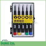 Bộ 5 tô vít mini chữ Y,T No.3475 Anex