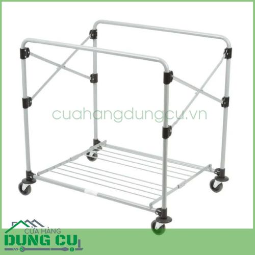 Xe đẩy thu dọn đồ 140L Rubbermaid có thể gấp gọn