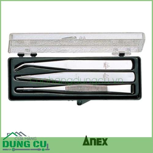 Bộ 3 nhíp gắp linh kiện No 1093 Anex Nhật Bản