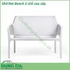 Ghế Net Bench 2 chỗ cao cấp nhập khẩu Ý được làm từ Polypropylene sợi thủy tinh với phụ gia chống tia UV  Thiết kế thanh lịch hđược trang trí bằng hoa văn đục lỗ chân đế chống trượt  có thể xếp chồng lên nhau để lưu trữ nhỏ gọn