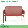 Ghế Net Bench 2 chỗ cao cấp nhập khẩu Ý được làm từ Polypropylene sợi thủy tinh với phụ gia chống tia UV  Thiết kế thanh lịch hđược trang trí bằng hoa văn đục lỗ chân đế chống trượt  có thể xếp chồng lên nhau để lưu trữ nhỏ gọn