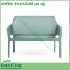 Ghế Net Bench 2 chỗ cao cấp nhập khẩu Ý được làm từ Polypropylene sợi thủy tinh với phụ gia chống tia UV  Thiết kế thanh lịch hđược trang trí bằng hoa văn đục lỗ chân đế chống trượt  có thể xếp chồng lên nhau để lưu trữ nhỏ gọn