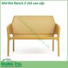 Ghế Net Bench 2 chỗ cao cấp nhập khẩu Ý được làm từ Polypropylene sợi thủy tinh với phụ gia chống tia UV  Thiết kế thanh lịch hđược trang trí bằng hoa văn đục lỗ chân đế chống trượt  có thể xếp chồng lên nhau để lưu trữ nhỏ gọn