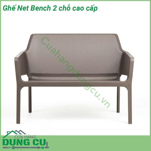 Ghế Net Bench 2 chỗ cao cấp nhập khẩu Ý được làm từ Polypropylene sợi thủy tinh với phụ gia chống tia UV  Thiết kế thanh lịch hđược trang trí bằng hoa văn đục lỗ chân đế chống trượt  có thể xếp chồng lên nhau để lưu trữ nhỏ gọn