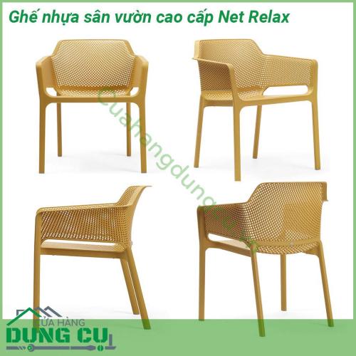 Ghế nhựa sân vườn cao cấp Net Relax được làm bằng chất liệu nhựa Polypropylene sợi thuỷ tinh với phụ gia chống tia UV có khả năng chịu nhiệt nắng mưa và thời tiết khắc nghiệt cực kỳ tốt rất thân thiện với môi trường và an toàn cho người sử dụng