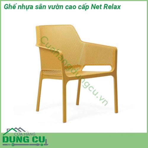 Ghế nhựa sân vườn cao cấp Net Relax được làm bằng chất liệu nhựa Polypropylene sợi thuỷ tinh với phụ gia chống tia UV có khả năng chịu nhiệt nắng mưa và thời tiết khắc nghiệt cực kỳ tốt rất thân thiện với môi trường và an toàn cho người sử dụng