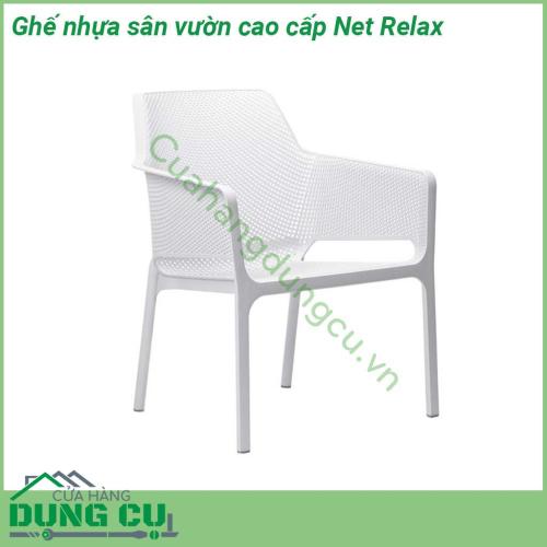 Ghế nhựa sân vườn cao cấp Net Relax được làm bằng chất liệu nhựa Polypropylene sợi thuỷ tinh với phụ gia chống tia UV có khả năng chịu nhiệt nắng mưa và thời tiết khắc nghiệt cực kỳ tốt rất thân thiện với môi trường và an toàn cho người sử dụng