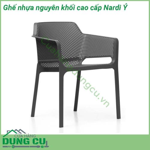 Ghế nhựa nguyên khối cao cấp Nardi Ý mẫu ghế ngoài trời đẹp mắt của hãng Nardi Italia Ghế được làm bằng chất liệu nhựa Polypropylene sợi thuỷ tinh với phụ gia chống tia UV có khả năng tái chế rất thân thiện với môi trường và an toàn cho người sử dụng