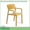 Ghế nhựa sợi thủy tinh cao cấp Trill Armchair có tay vịn được đúc nguyên khối bằng chất liệu Polypropylene với phụ gia chống tia UV và có thể tái chế nên rất thân thiện với môi trường an toàn cho người sử dụng