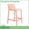 Ghế quầy bar Trill Stool Mini được làm từ nhựa sợi thủy tinh dùng trong nhà với bàn cao quầy bar và quầy bếp  Hình dạng tối giản thoải mái và thon gọn  Nhẹ và dễ bảo trì