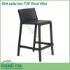 Ghế quầy bar Trill Stool Mini được làm từ nhựa sợi thủy tinh dùng trong nhà với bàn cao quầy bar và quầy bếp  Hình dạng tối giản thoải mái và thon gọn  Nhẹ và dễ bảo trì