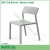 Ghế Trill Bistrot - Made in Italy là sự lựa chọn đầy phong cách cho bất kỳ không gian sống ngoài trời nào  Chiếc ghế không tay vịn này được làm bằng nhựa sợi thủy tinh đơn sắc có nhiều màu cho bạn lựa chọn có khả năng chống tia cực tím và thậm chí có thể tái chế