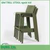 Ghế TRILL STOOL ngoài trời thiết kế hiện đại cùng gam màu sắc sang trọng của Ý làm nổi bật không gian bài trí Chất liệu sợi thủy tinh và polypropylene được xử lý chống tia cực tím Đúc nguyên khối từ các hạt nhựa nguyên sinh  