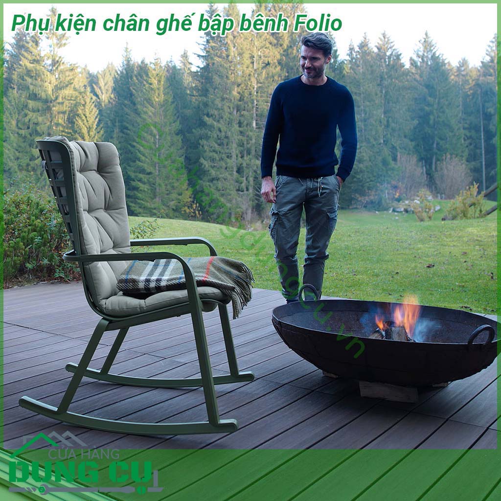 Phụ kiện chân ghế bập bênh Folio bộ 2 thanh chạy cong làm bằng polypropylene chất lượng cao được bắt vít đơn giản vào chân ghế  Đảm bảo thư giãn tuyệt đối