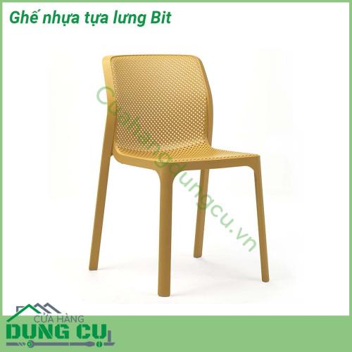 Ghế nhựa tựa lưng Bit được sản xuất tại Ý từ nhựa Sợi thủy tinh chất lượng cao có khả năng chống tia cực tím Thiết kế đơn giản tinh tế với những đường nét mềm mại gam màu đẹp mắt đặt ở không gian nội thất nào trong nhà cũng phù hợp