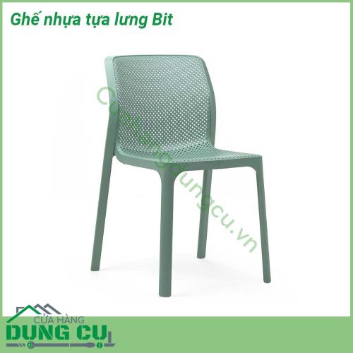 Ghế nhựa tựa lưng Bit được sản xuất tại Ý từ nhựa Sợi thủy tinh chất lượng cao có khả năng chống tia cực tím Thiết kế đơn giản tinh tế với những đường nét mềm mại gam màu đẹp mắt đặt ở không gian nội thất nào trong nhà cũng phù hợp