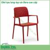 Ghế tựa lưng tay vịn Bora cao cấp làm bằng nhựa polypropylene sợi thủy tinh chất lượng cao có màu đồng nhất  Vật liệu chống thời tiết và vết bẩn  Chân cao su chống trượt chống mài mòn có thể thay thế Dễ dàng vệ sinh không cần bảo trì Ghế có thể xếp chồng lên nhau