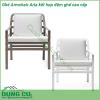 Ghế Armchair Aria kết hợp đệm ghế cao cấp được làm từ chất liệu khung nhựa Polypropylene cao cấp pha sợi thủy tinh chống tia UV được kết hợp với tựa ghế bọc vải acrylic giúp cho sản phẩm chịu được tác động từ yếu tố môi trường và thời tiết