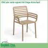 Ghế sân vườn ngoài trời Doga Armchair được sử dụng ngoài trời và được làm bằng nhựa sợi thủy tinh Nó được lấy cảm hứng từ thiết kế thanh trượt mang hơi hướng hiện đại của nhà thiết kế Raffaello Galiotto Ghế rất thuận tiện để di chuyển có thể xếp chồng lên nhau dễ vệ sinh và hoàn toàn có thể tái chế