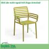 Ghế sân vườn ngoài trời Doga Armchair được sử dụng ngoài trời và được làm bằng nhựa sợi thủy tinh Nó được lấy cảm hứng từ thiết kế thanh trượt mang hơi hướng hiện đại của nhà thiết kế Raffaello Galiotto Ghế rất thuận tiện để di chuyển có thể xếp chồng lên nhau dễ vệ sinh và hoàn toàn có thể tái chế