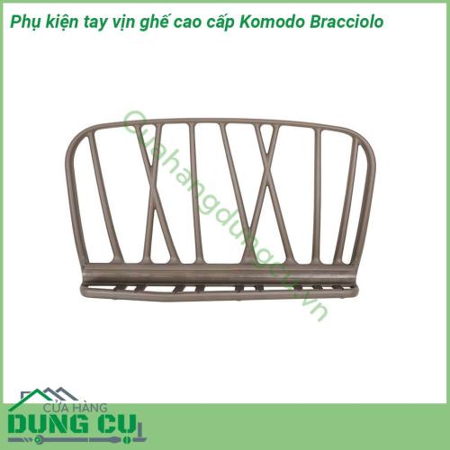 Phụ kiện tay vịn ghế cao cấp Komodo Bracciolo với thiết kế trang nhã lấy cảm hứng từ cành cây bạn có thể biến chiếc ghế bành và nội thất KOMODO trở nên thật đặc biệt  Tay vịn có thể cố định ở cả hai bên bằng polypropylene có thể tái chế và chống tia UV cũng như thời tiết xấu