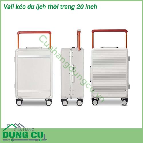 Vali kéo du lịch thời trang 20 inch chịu lực tốt chống trầy màu sắc trẻ trung nhựa ABS siêu nhẹ và siêu bền đáp ứng đầy đủ nhu cầu sử dụng của người dùng  Ngăn chứa đồ thông minh dễ dàng phân tách đồ đạc Bánh xe kép xoay 360 độ linh hoạt di chuyển mọi địa hình