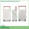 Vali kéo du lịch thời trang 20 inch chịu lực tốt chống trầy màu sắc trẻ trung nhựa ABS siêu nhẹ và siêu bền đáp ứng đầy đủ nhu cầu sử dụng của người dùng  Ngăn chứa đồ thông minh dễ dàng phân tách đồ đạc Bánh xe kép xoay 360 độ linh hoạt di chuyển mọi địa hình