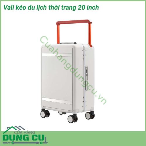 Vali kéo du lịch thời trang 20 inch chịu lực tốt chống trầy màu sắc trẻ trung nhựa ABS siêu nhẹ và siêu bền đáp ứng đầy đủ nhu cầu sử dụng của người dùng  Ngăn chứa đồ thông minh dễ dàng phân tách đồ đạc Bánh xe kép xoay 360 độ linh hoạt di chuyển mọi địa hình