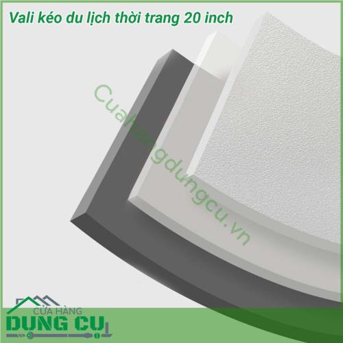 Vali kéo du lịch thời trang 20 inch chịu lực tốt chống trầy màu sắc trẻ trung nhựa ABS siêu nhẹ và siêu bền đáp ứng đầy đủ nhu cầu sử dụng của người dùng  Ngăn chứa đồ thông minh dễ dàng phân tách đồ đạc Bánh xe kép xoay 360 độ linh hoạt di chuyển mọi địa hình