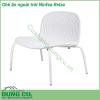 Ghế ăn ngoài trời Ninfea Relax được làm từ chất liệu Polypropylene pha sợi thủy tinh cao cấp được xử lý tia UV chịu được thời tiết mưa nắng khắc nghiệt thích hợp với sân vườn ngoài trời