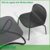 Ghế ăn ngoài trời Ninfea Relax được làm từ chất liệu Polypropylene pha sợi thủy tinh cao cấp được xử lý tia UV chịu được thời tiết mưa nắng khắc nghiệt thích hợp với sân vườn ngoài trời