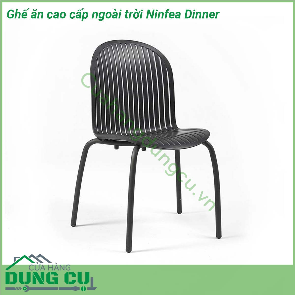 Ghế ăn cao cấp ngoài trời Ninfea Dinner lấy cảm hứng từ những bông hoa nước với thân bằng nhựa sợi thủy tinh và chân cong bằng nhôm hoàn thiện mờ Ghế Ninfea Relax có thể xếp chồng lên nhau và dễ bảo trì… Bạn có thể sử dụng chúng cho mọi không gian sân vườn ghế cho khu vực hồ bơi resort ghế sân thượng…