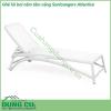 Ghế hồ bơi nằm tắm nắng Sunloungers Atlantico với khung hình ống bằng sợi thủy tinh polypropylene có phụ gia UV kết hợp mặt bằng vải sợi tổng hợp cao cấp và có thể thay thế Chất liệu có độ bền tuyệt vời chống chịu tốt dưới mọi điều kiện của thời tiết và môi trường