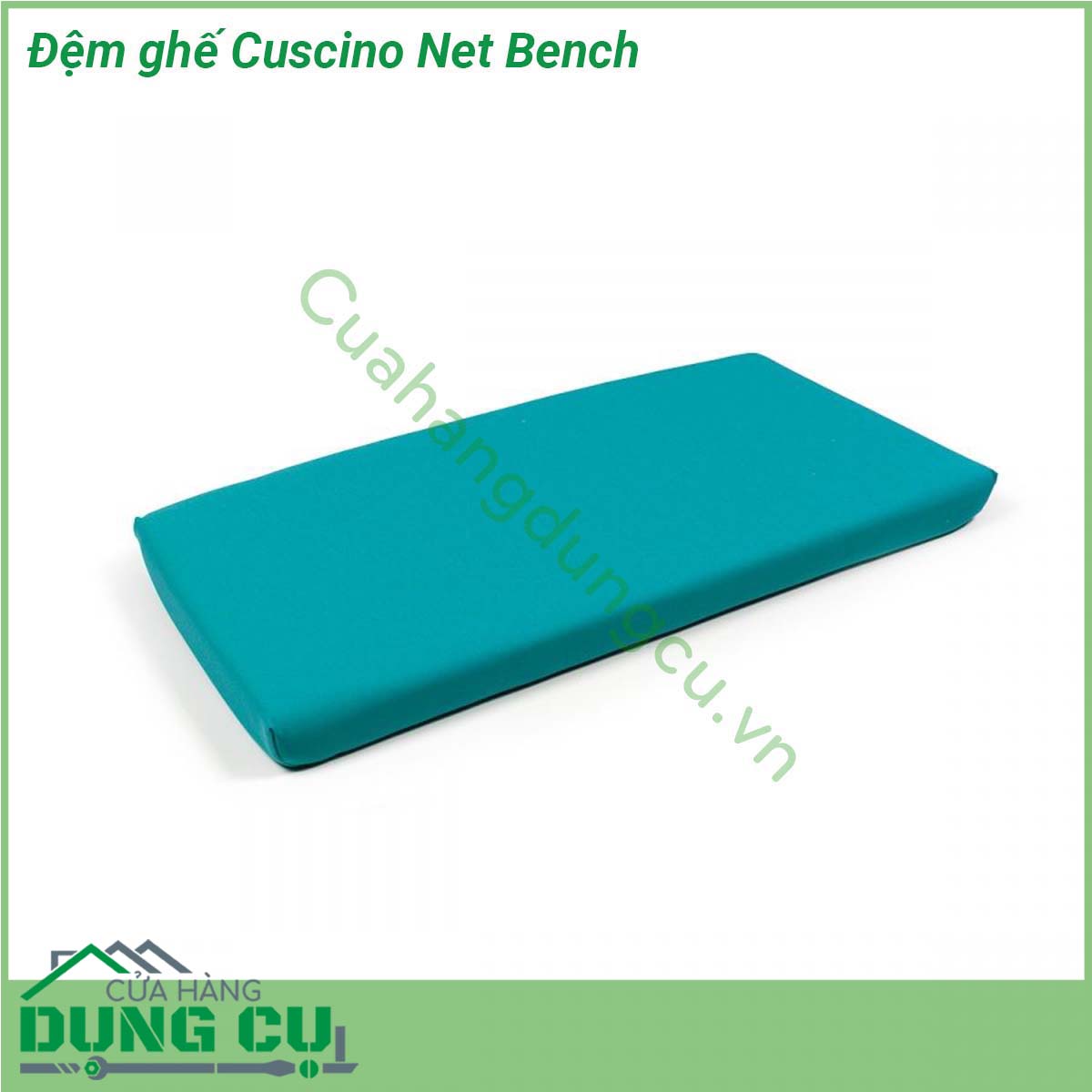 Đệm ghế Cuscino Net Bench được làm từ 100 sợi nhuộm acrylic Đã xử lý chống bám bụi bẩn và chống nấm mốc Độ bền màu dưới ánh sáng đạt 5 8 Có thể tháo bỏ bọc nhờ khóa kéo