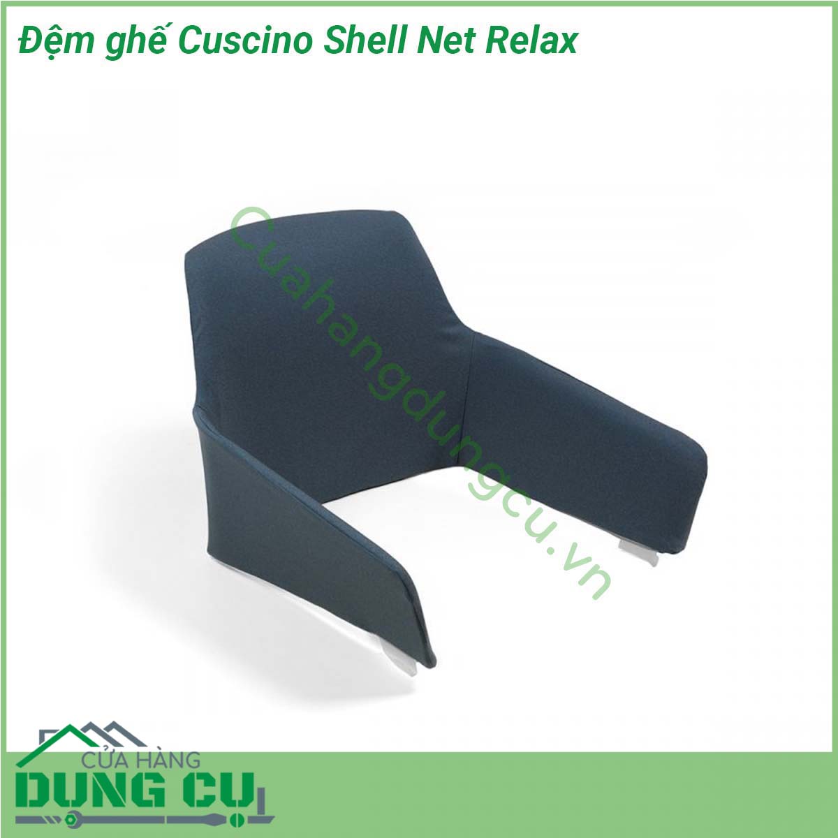 Đệm ghế Cuscino Shell Net Relax 100 sợi nhuộm acrylic  Đã xử lý chống bám bụi bẩn và chống nấm mốc  Độ bền màu dưới ánh sáng đạt 5 8  Có thể tháo bỏ bọc nhờ khóa kéo  Có thể giặt ở 30 °