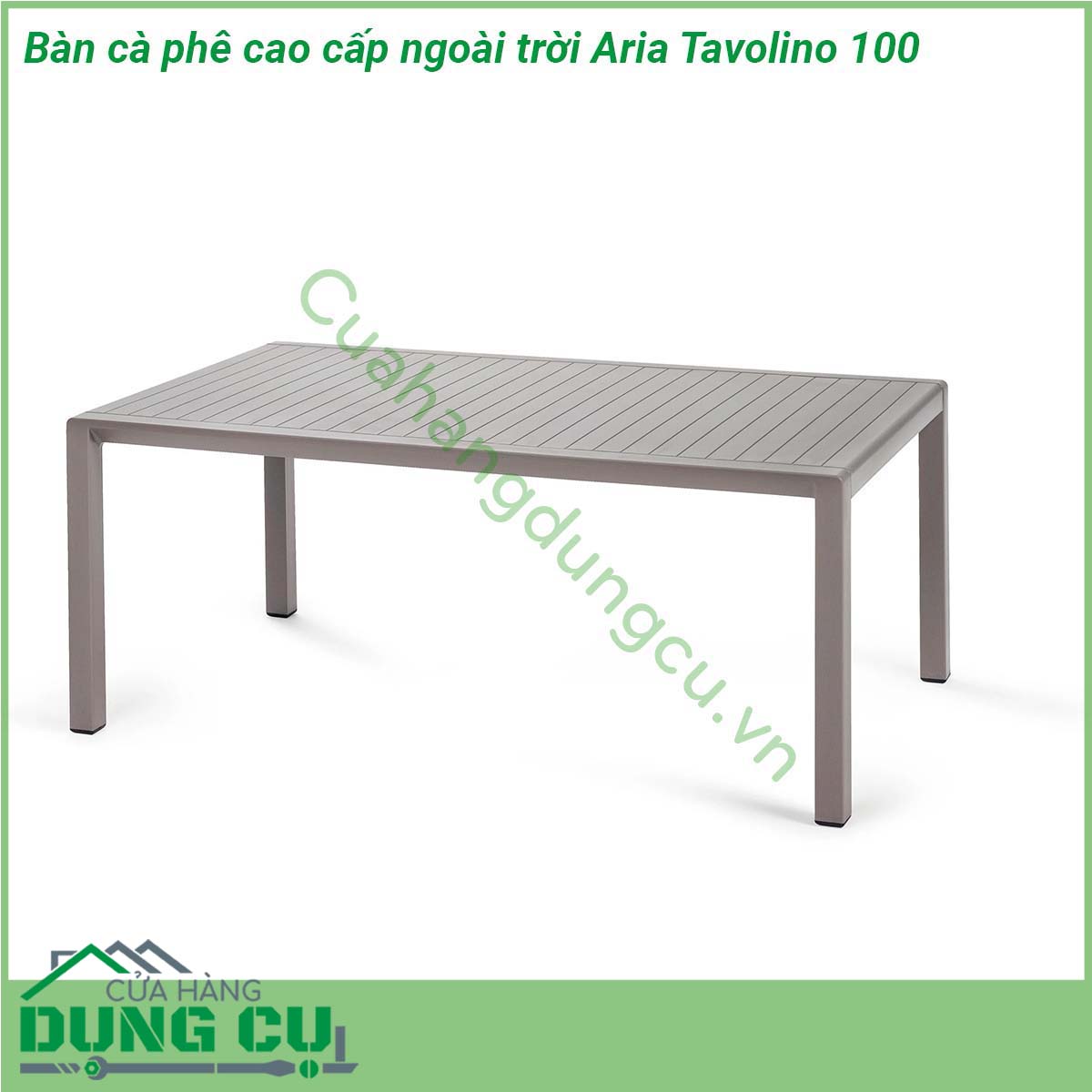 Bàn cà phê cao cấp ngoài trời Aria Tavolino 100 được làm từ chất liệu cao cấp với các ưu điểm như chống biến dạng cách điện không bị biến dạng Với kiểu dáng thiết kế tinh tế mẫu bàn làm tăng thêm sự sang trọng và đẳng cấp cho không gian sân vườn của bạn